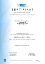 Zertifikat DIN EN ISO 3834-2 Stahlbau Benning GmbH